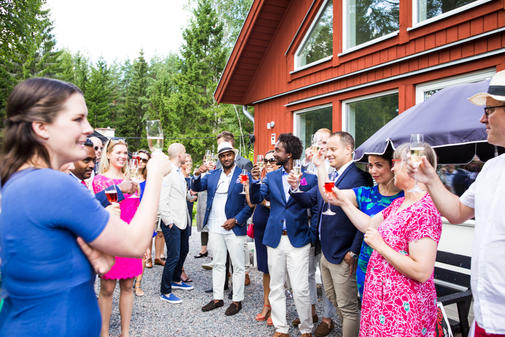 Sahra and Erik's DIY outdoor wedding in Sweeden