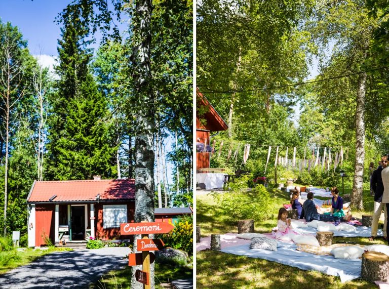 Sahra and Erik's DIY outdoor wedding in Sweden