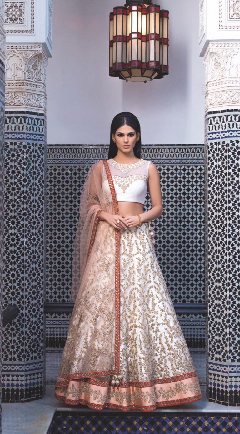 Bride wearing an Indian wedding dress