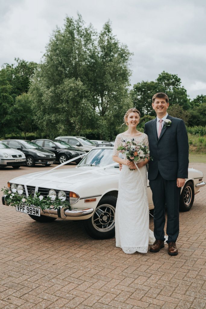 Triumph classic wedding car