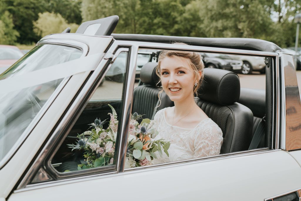 Triumph classic wedding car