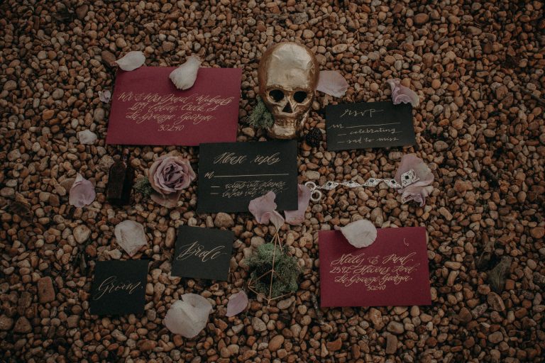 Halloween wedding details