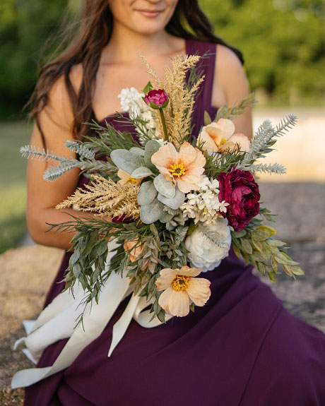 Sola wood flowers or silk flowers for a wedding