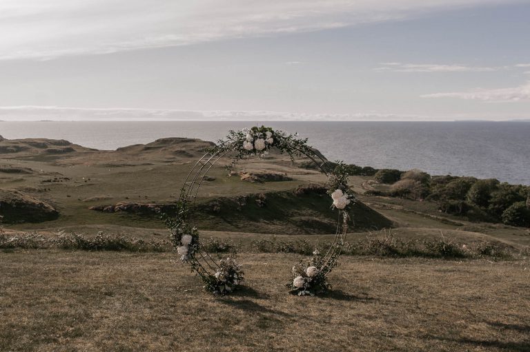 Outdoor wedding venue in Canterbury, NZ ready for the ceremony