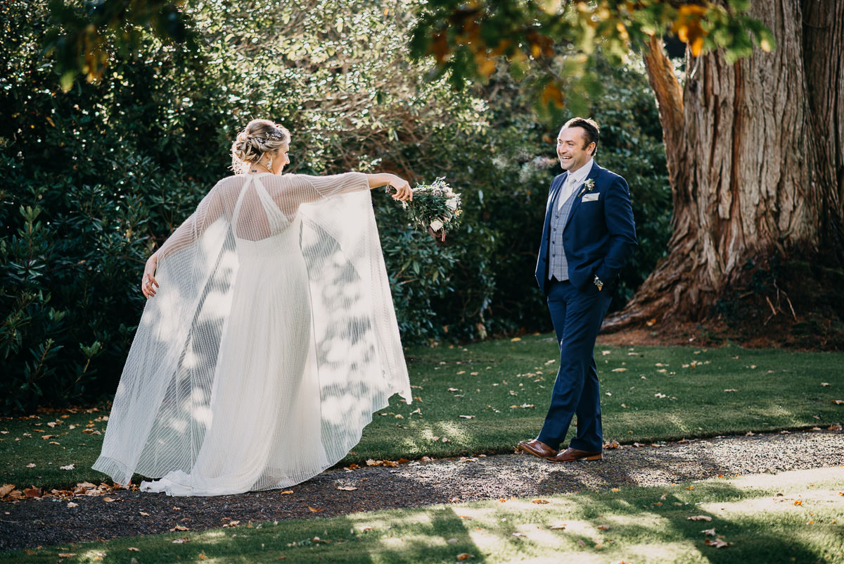 Newly married couple celebrating at a wedding venue in Sligo